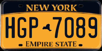 NY license plate HGP7089