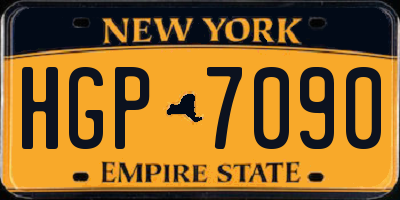 NY license plate HGP7090