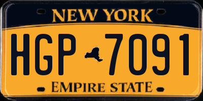 NY license plate HGP7091