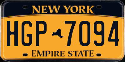 NY license plate HGP7094