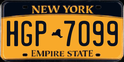 NY license plate HGP7099