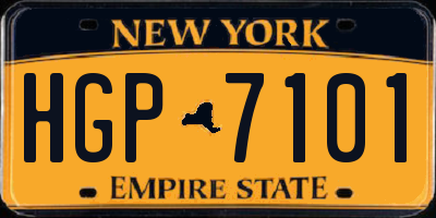 NY license plate HGP7101