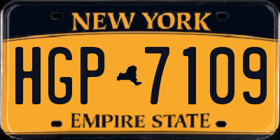 NY license plate HGP7109