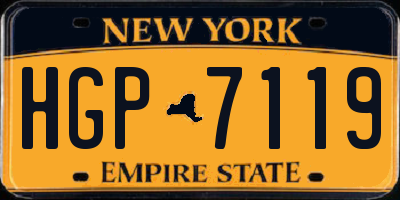 NY license plate HGP7119