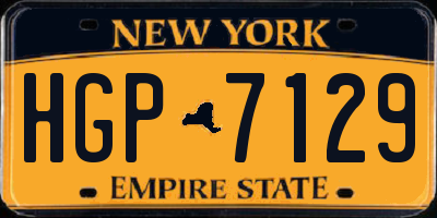 NY license plate HGP7129