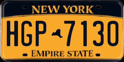 NY license plate HGP7130