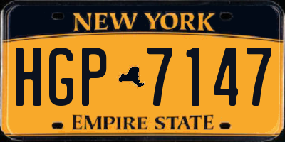 NY license plate HGP7147