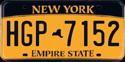 NY license plate HGP7152