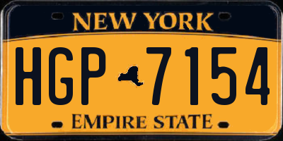 NY license plate HGP7154