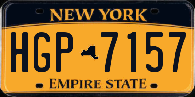 NY license plate HGP7157