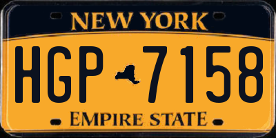 NY license plate HGP7158