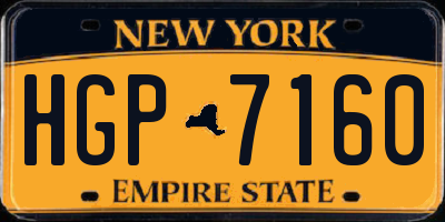 NY license plate HGP7160