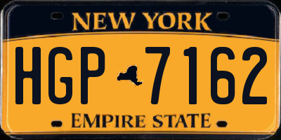 NY license plate HGP7162