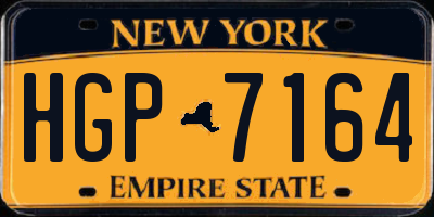 NY license plate HGP7164