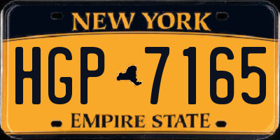 NY license plate HGP7165