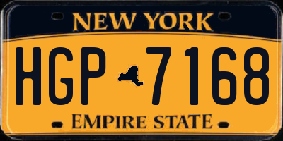 NY license plate HGP7168