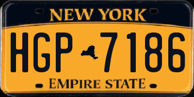 NY license plate HGP7186