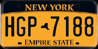 NY license plate HGP7188