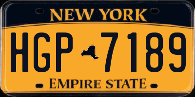NY license plate HGP7189