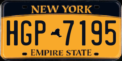 NY license plate HGP7195