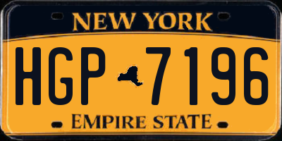 NY license plate HGP7196