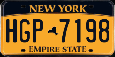 NY license plate HGP7198