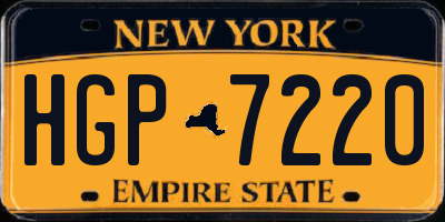 NY license plate HGP7220