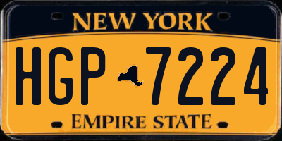 NY license plate HGP7224