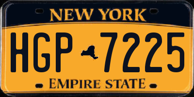 NY license plate HGP7225