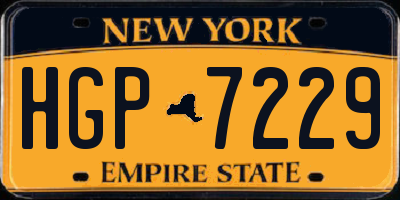 NY license plate HGP7229