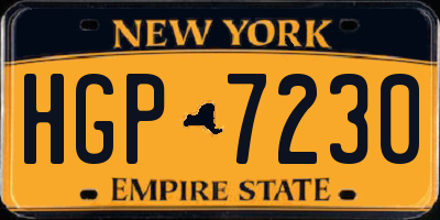 NY license plate HGP7230