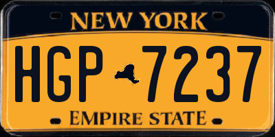 NY license plate HGP7237