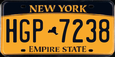 NY license plate HGP7238