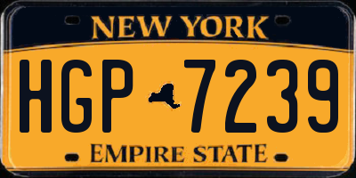 NY license plate HGP7239