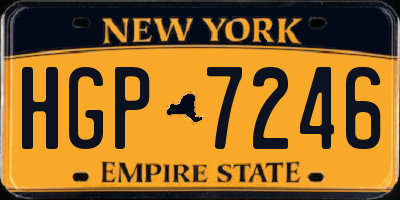 NY license plate HGP7246