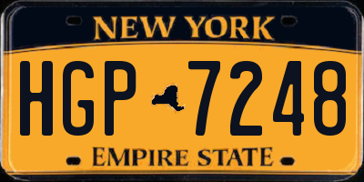 NY license plate HGP7248