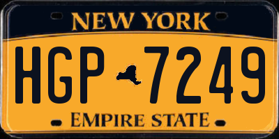 NY license plate HGP7249