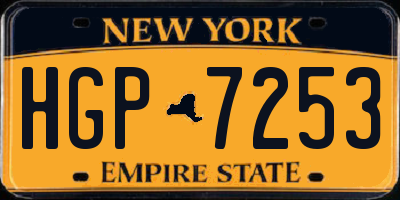 NY license plate HGP7253