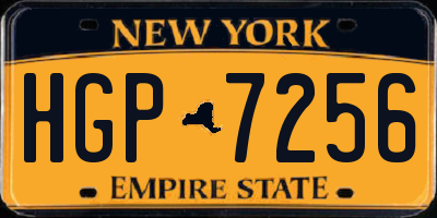 NY license plate HGP7256