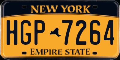 NY license plate HGP7264