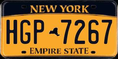 NY license plate HGP7267