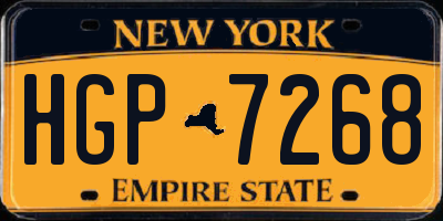 NY license plate HGP7268