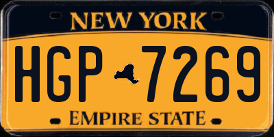 NY license plate HGP7269