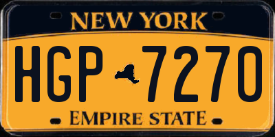 NY license plate HGP7270