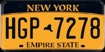 NY license plate HGP7278