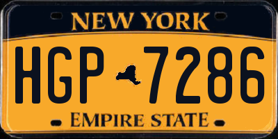 NY license plate HGP7286