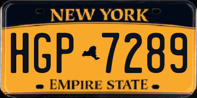 NY license plate HGP7289