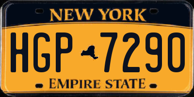 NY license plate HGP7290