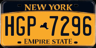 NY license plate HGP7296