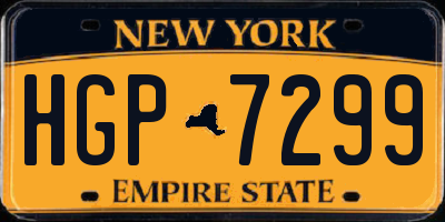 NY license plate HGP7299